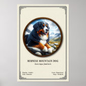 Berner Sennenhond Zoölogie Serie Poster (Voorkant)