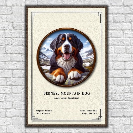 Berner Sennenhond Zoölogie Serie Poster