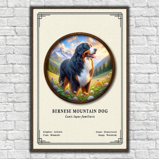 Berner Sennenhond Zoölogie Serie Poster