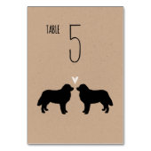 Berner Sennenhonden bruiloft receptie Kaart (Achterkant)