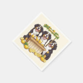 Berner Sennenhonden die een limonade stand runnen Servet (Hoek)