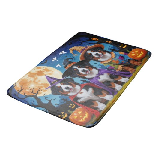 Berner Sennenhonden Pompoen Halloween Grappig Badmat (Gekanteld)