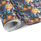 Berner Sennenhonden Pompoen Halloween Grappig Cadeaupapier (Rol Hoek)