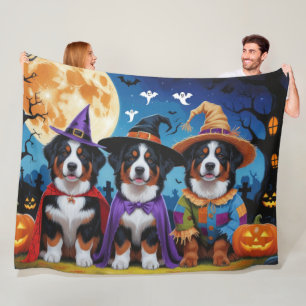 Berner Sennenhonden Pompoen Halloween Grappig Fleece Deken