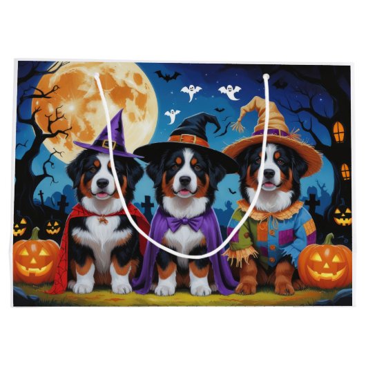 Berner Sennenhonden Pompoen Halloween Grappig Groot Cadeauzakje (Achterkant)