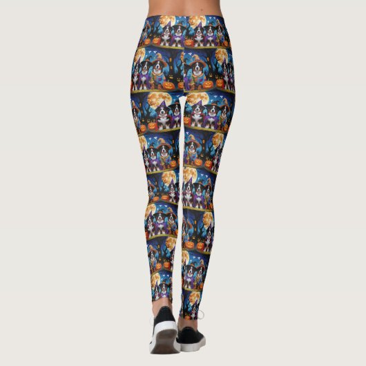 Berner Sennenhonden Pompoen Halloween Grappig Leggings (Achterkant)