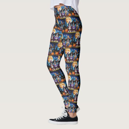 Berner Sennenhonden Pompoen Halloween Grappig Leggings (Links)