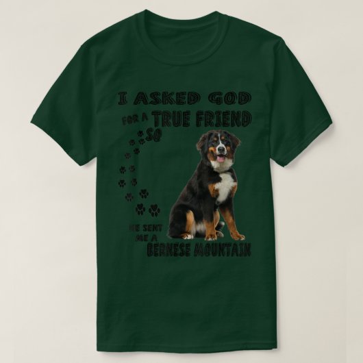 Berner Sennenhund Quote mam Papa Print, Bernese Mo T-shirt (Design voorkant)