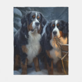Berner Sneeuwslee Christmas decoratie  Fleece Deken (Voorkant)