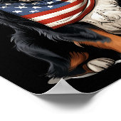 Berner Us Vlag Bernese Mountain Dog Eigenaar Moede Poster (Hoek)