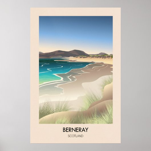 Berneray Schotland Reisposter Poster (Voorkant)