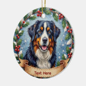 Berners honden Kerstmis Keramisch Ornament (Links)
