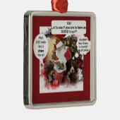 Berners met Santa Metalen Ornament (Rechts)