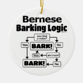 Bernese Barking Logic Keramisch Ornament (Voorkant)
