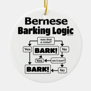 Bernese Barking Logic Keramisch Ornament