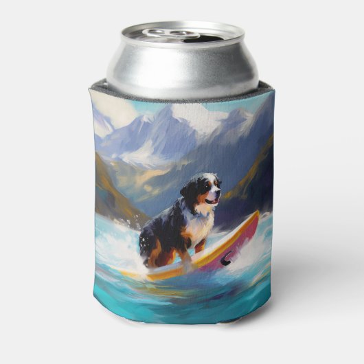 Bernese Berg Beach Surfing Schilderij Blikjeskoeler (Blikje Achterkant)