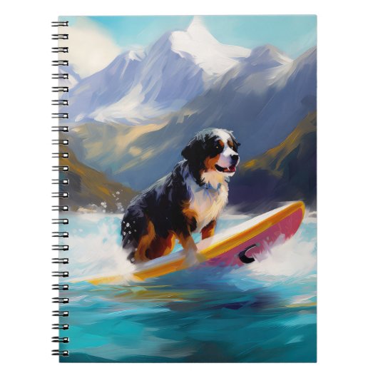Bernese Berg Beach Surfing Schilderij Notitieboek (Voorkant)