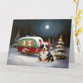 Bernese Berg Caravan Kerstavontuur Kaart (Gele Bloem)
