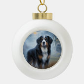 Bernese berg Halloween eng Keramische Bal Ornament (Voorkant)