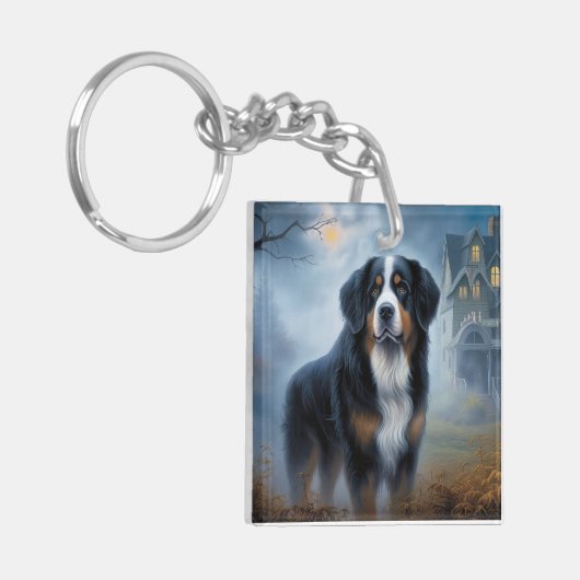 Bernese berg Halloween eng Sleutelhanger (Voorkant Links)