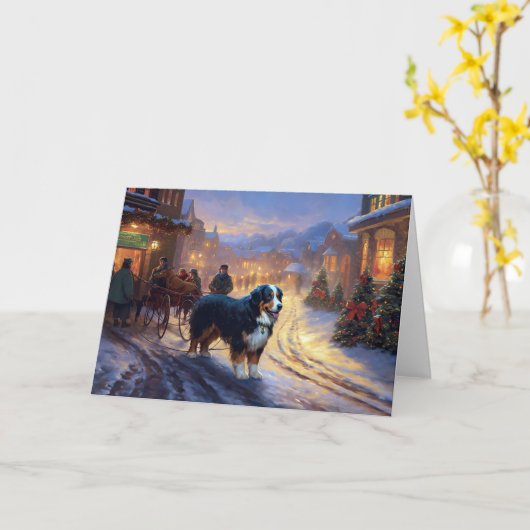 Bernese Berg Kerstfeest Seizoen Kaart (Gele Bloem)