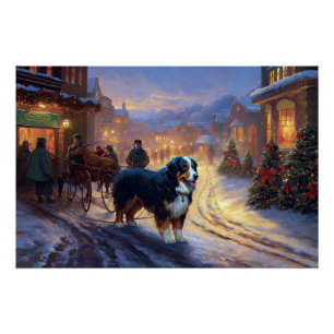 Bernese Berg Kerstfeest Seizoen Perfect Poster