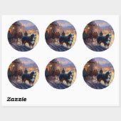 Bernese Berg Kerstfeest Seizoen Ronde Sticker (Vel)