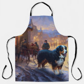 Bernese Berg Kerstfeest Seizoen Schort (Voorkant)