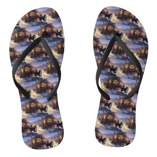 Bernese Berg Kerstfeest Seizoen Teenslippers (Voetbed)