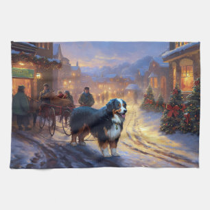 Bernese Berg Kerstfeest Seizoen Theedoek