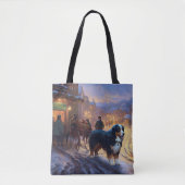 Bernese Berg Kerstfeest Seizoen Tote Bag (Voorkant)