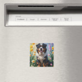 Bernese Berg Lentebloemen Schilderij Magneet (Insitu (Vaatwasser))