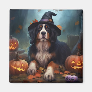 Bernese Berg Pompoenen Halloween Griezelen Magneet