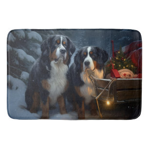 Bernese Berg Sneeuw slee Kerst decoratie Badmat