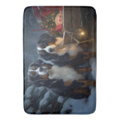 Bernese Berg Sneeuw slee Kerst decoratie Badmat (Voorkant Verticaal)
