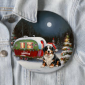 Bernese Bergcaravan Kerstavontuur Ronde Button 6,0 Cm (In situ)