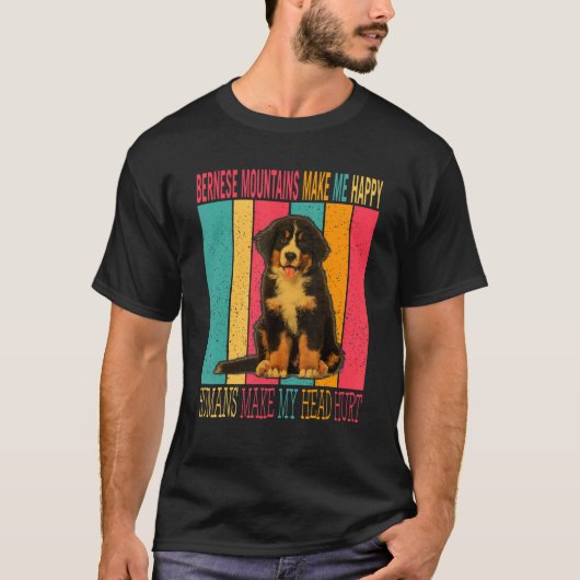  Bernese bergen maken Happy Humans H T-shirt (Voorkant)