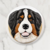 Bernese Berghond 3D Geïnspireerd Bedankjes Labels (Achterkant)