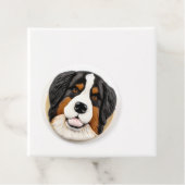 Bernese Berghond 3D Geïnspireerd Bedankjes Labels (In situ)