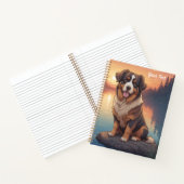 Bernese Berghond aan het meer Notitieboek (Binnen)