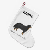 Bernese Berghond Aanpasbare Kerstmis Grote Kerstsok (Voorkant (Hangend))