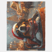 Bernese Berghond Achtbaan Kerst Fleece Deken (Voorkant)