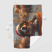 Bernese Berghond Achtbaan Kerst Golfhanddoek (Insitu)