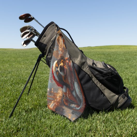 Bernese Berghond Achtbaan Kerst Golfhanddoek (Groen)