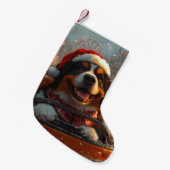Bernese Berghond Achtbaan Kerst Kleine Kerstsok (Voorkant (Hangend))