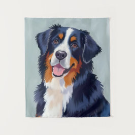 Bernese Berghond | Aquarel Huisdier Wandkleed