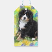 Bernese Berghond Aquarel Kunst Schilderij Cadeaulabel (Achterkant)
