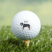 Bernese berghond cartoon illustratie golfballen (Insitu Shirt)