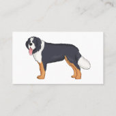 Bernese berghond cartoon illustratie visitekaartje (Achterkant)