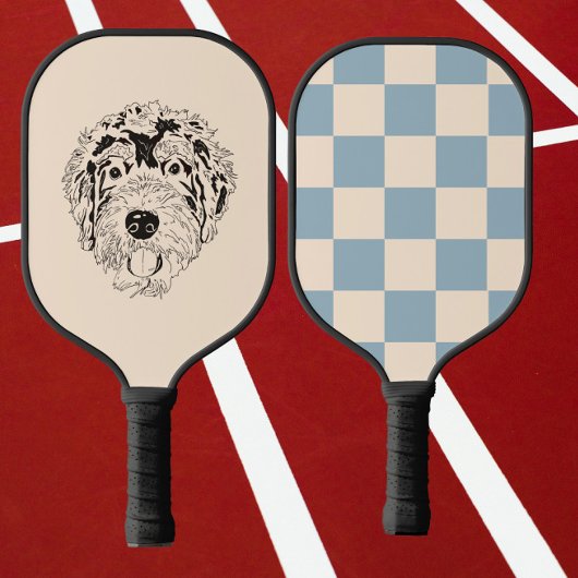 bernese berghond en bernedoodle pickleball paddle